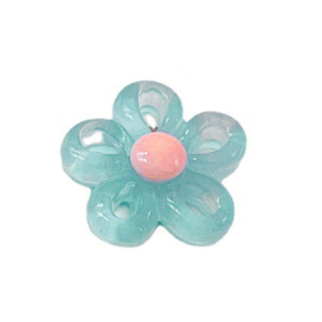 Bunte Hohlblumen-Anhänger Halskette Armband Schmuckherstellung Handgemachte Bastelartikel DIY-Zubehör 23x23mm 5 Farben