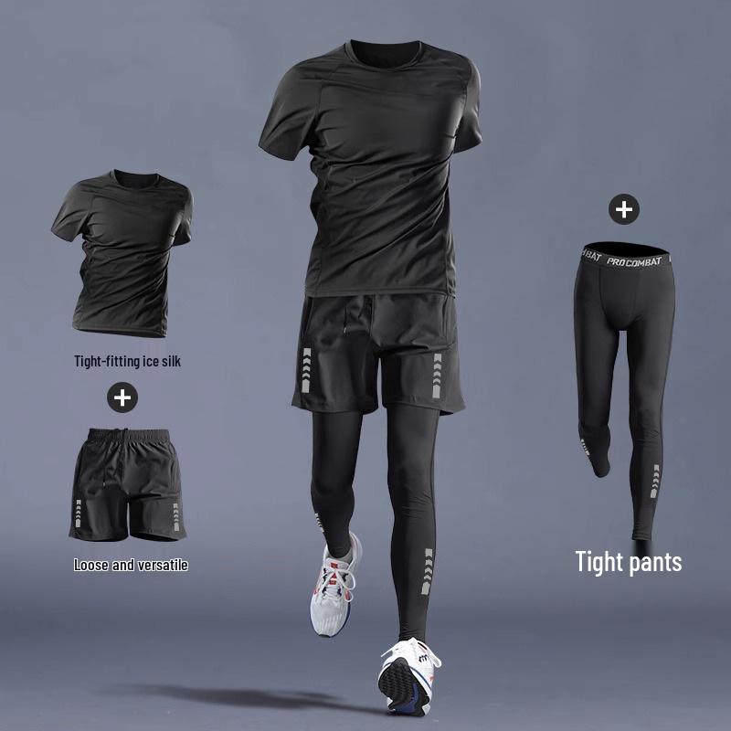 Herren Schnelltrocknendes Langarm-Sportshirt für Laufen, Fitnessstudio und Basketballtraining