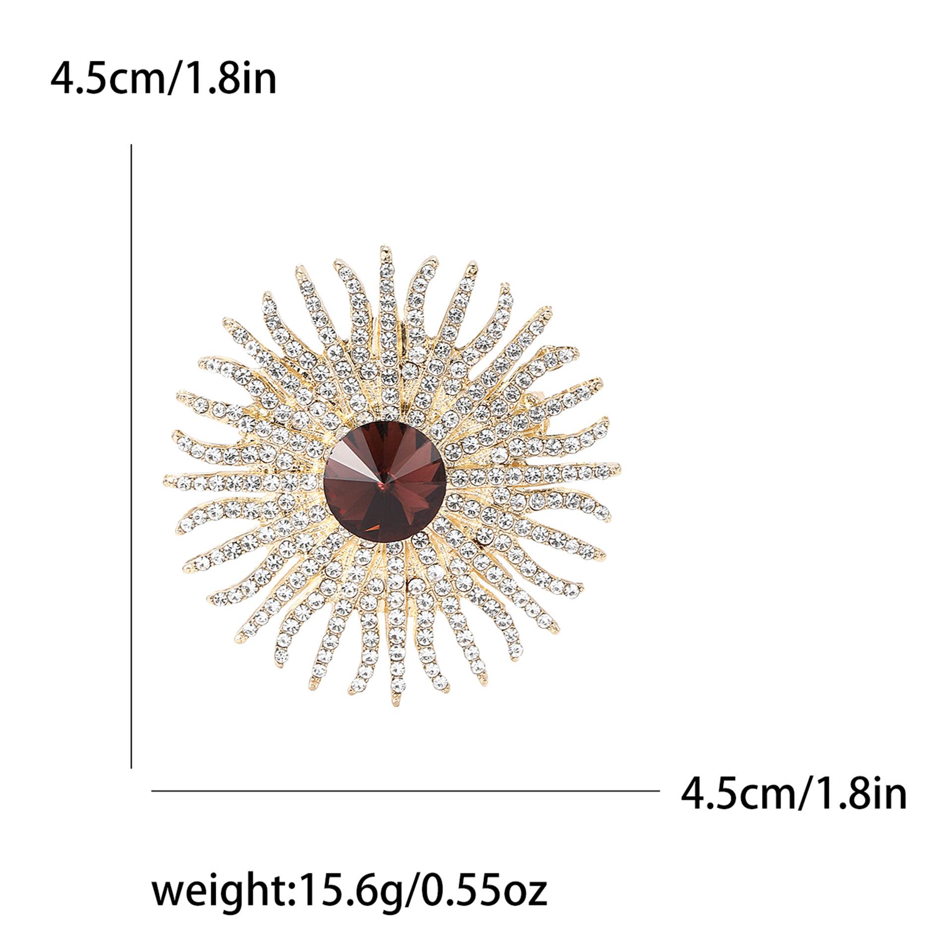 

Модный темпераментный горный хрусталь брошь-подсолнух простая высококачественная женская шаль для костюма корсаж ювелирные изделия булавка
