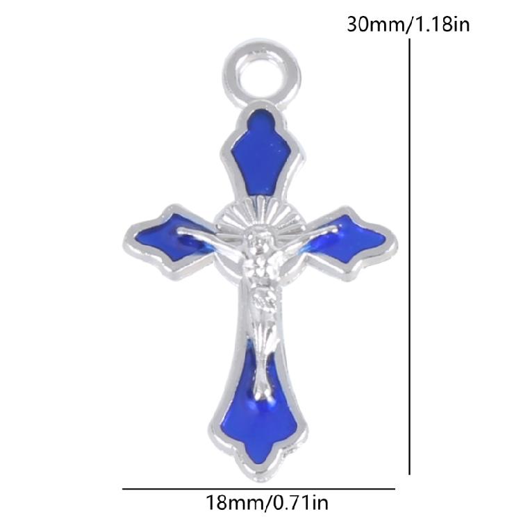 20Pieces Necklace Making Pendant For DIY Handmade Jewelry Tiny Crucifix Pendant