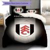 Fulham F.C Teppichmuster Bettwäsche Steppdecke Set Bettbezug Kissenbezug Heimdekoration Geburtstagsgeschenk (1 Bettbezug + 2 Kissenbezüge, ohne Füllung)
