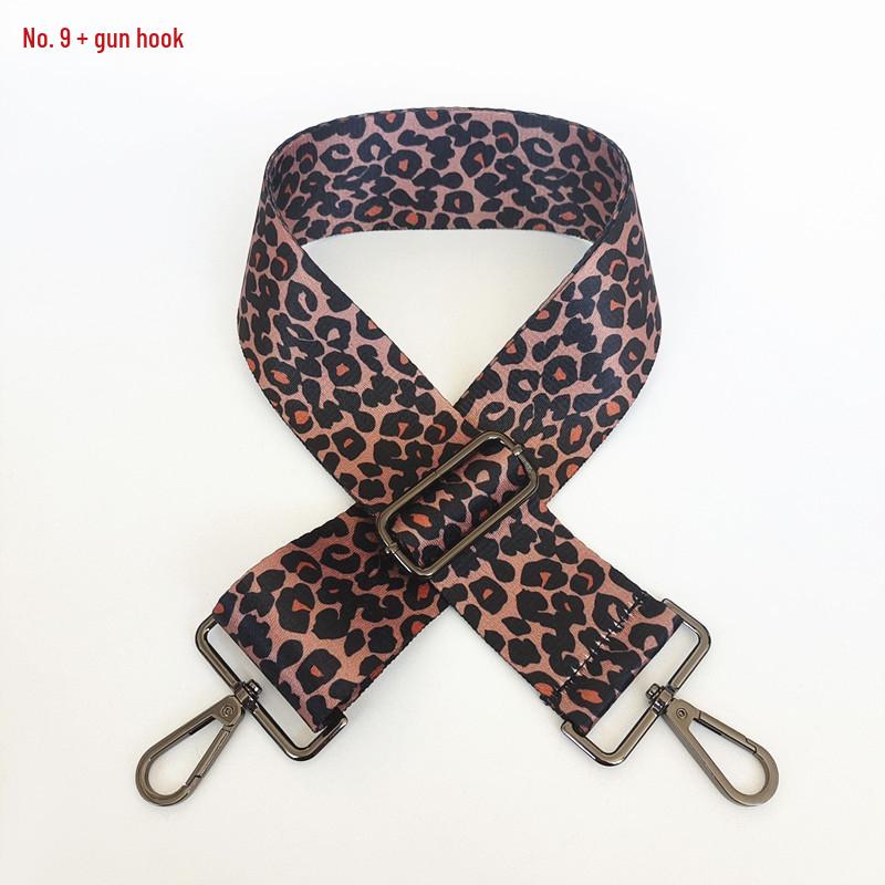Colorful Leopard Print Adjustable Shoulder Strap - 5CM Wide, Single Shoulder, Crossbody.