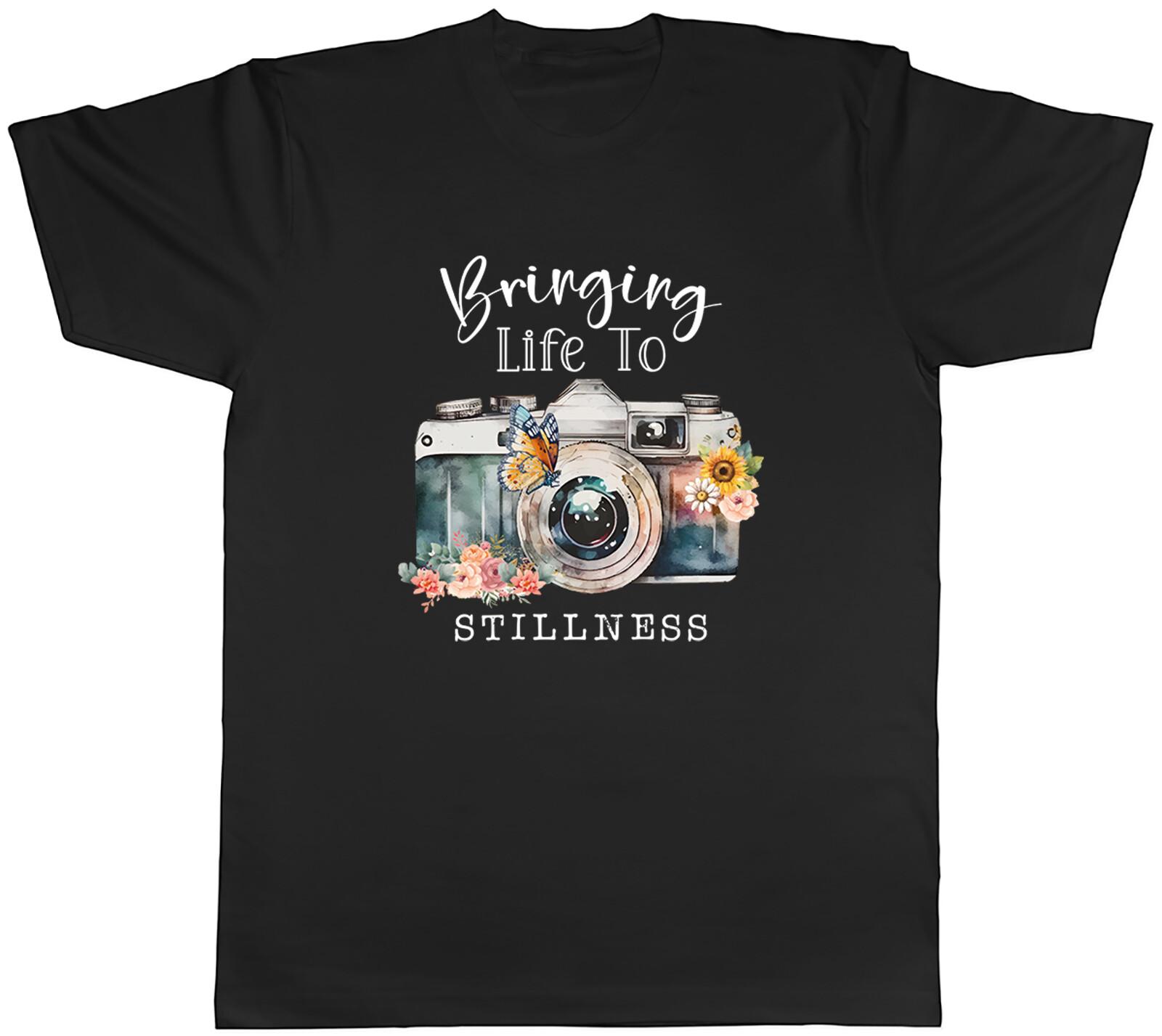 Photography Photo Mens T-Shirt Bringing Life to Stillness Unisex Tee Gift XL