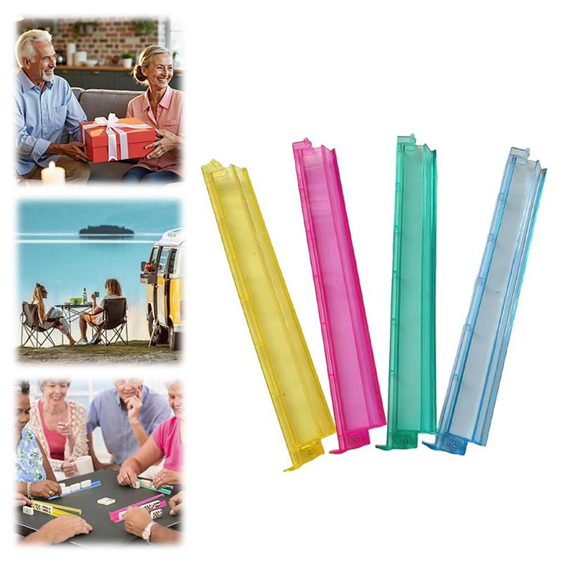 1/4Pcs Mah Jongg All-In-One Tile Rack & Pusher Clear Acrylic Mahjong Rack And Pusher Combo Modern American Majiang Tile Racks