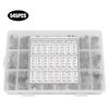 545Pcs 24 Models 0.1uF 1000uF Aluminum Electrolytic Capacitor Assortment Kit with Storage Box