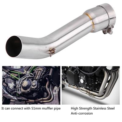 Motorcycle Full Exhaust System Middle Pipe Link Connect for FZ1 FZ1-N 2006-2015