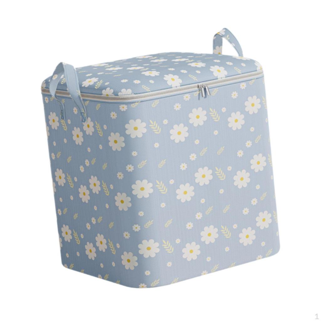 Clothes Storage Bag Closet Organizer with Reinforced Handle Sturdy Zipper Moving Tote