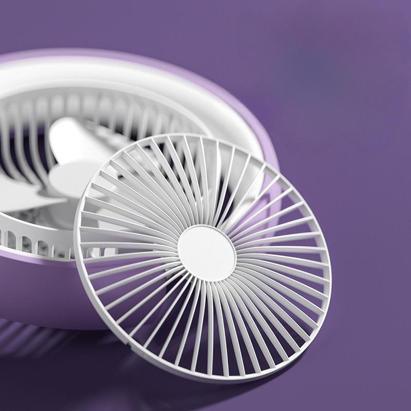 Ventilateur Portable 2026 New USB Rechargeable Fan Desktop Outdoor Fan with Night Light