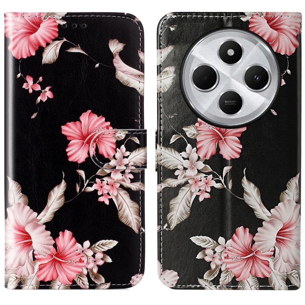 For Xiaomi Poco C75 4G/Redmi 14R 5G/14C 4G Case Pattern PU Leather Flip Phone Cover