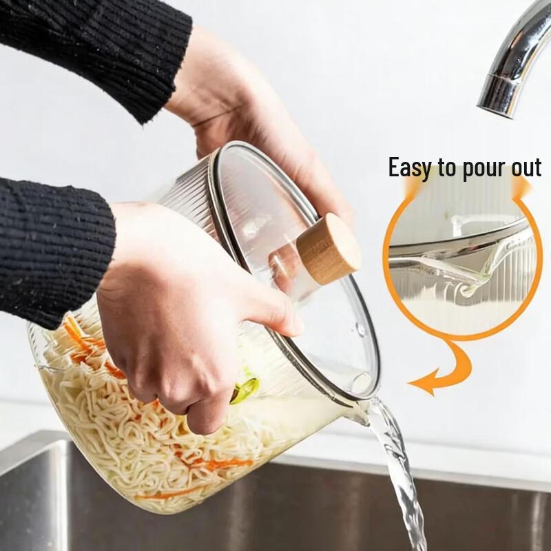 Casserole de cuisson polyvalente en verre borosilicaté de haute qualité