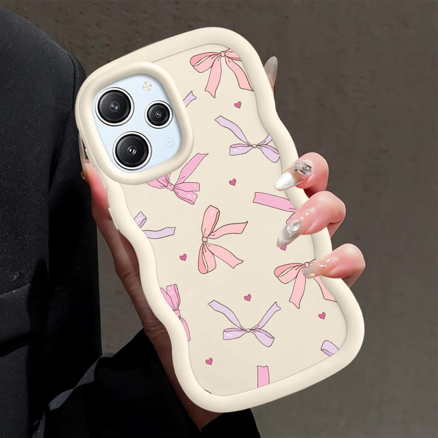 Růžová mašlička Měkký kryt pouzdro na telefon pro Xiaomi Redmi 10A A5 14C 13C A1+ A2 Plus 9C 9T 12C A3 10C