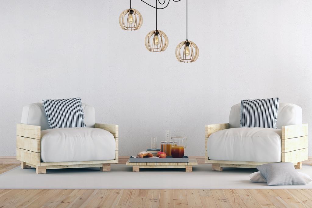 MODERN WOODEN LED CEILING HANGING LAMP