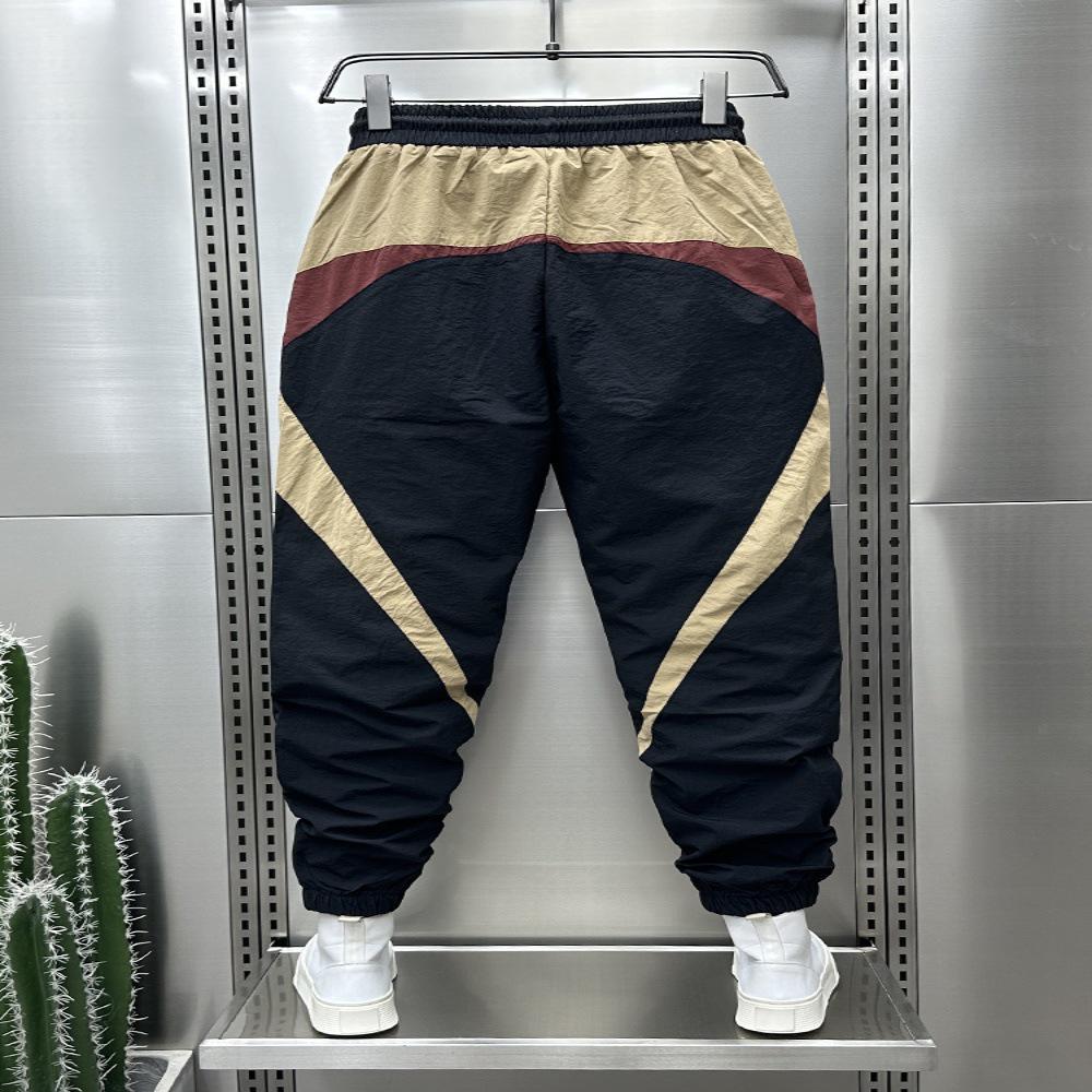 Herren Schnelltrocknende Slim Fit Haremshose: Farbblock, Elastischer Bund, Lässiger Sommerstil