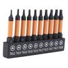 10 Pcs Triangular Screwdriver Bit Set 50mm Length 14 Inch Hex Shank S2 Alloy Steel Magnetic