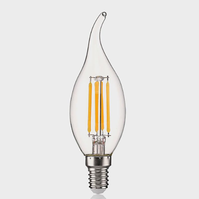Stmívatelná E14 LED žárovka 2W 4W 6W Edison Retro Vláknová Svíčka Světlo 220V 240Lm