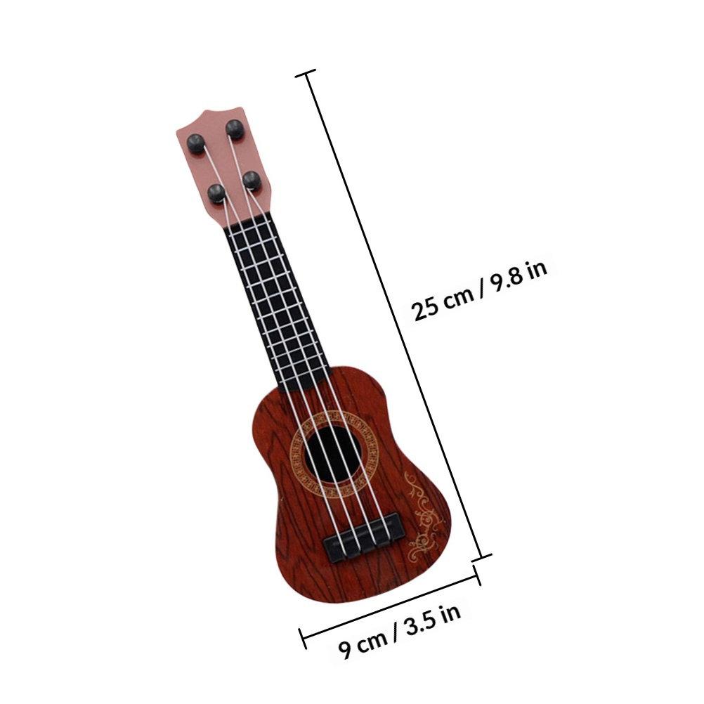 2 Stück Simulations-Ukulele Kleine Gitarre Kinder Musikinstrument Früherziehung Schöne Gitarre für Kinder Familienzusammenkunftsgeschenke