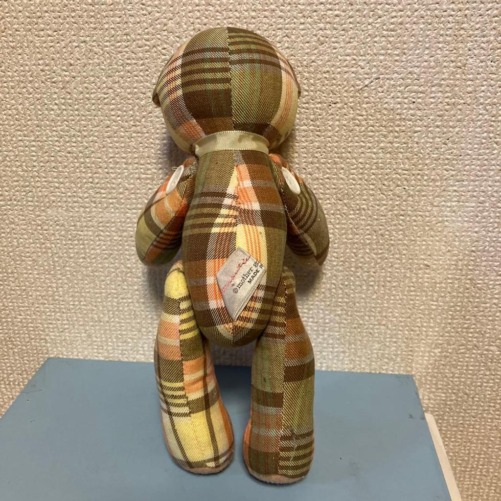 [USED] Mother Goose Forest Checkered Teddy Bear Plush Toy Romantic Garden