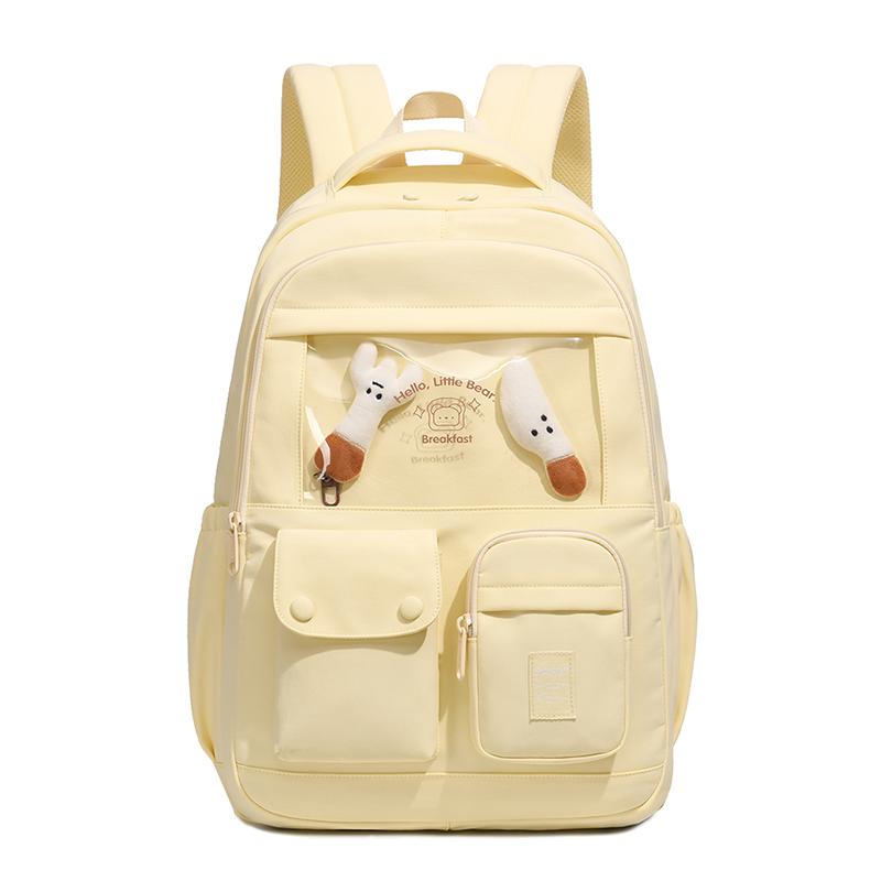 Einfarbiger Rucksack Große Kapazität Leichtgewicht Junior Senior High School Schüler Schultasche