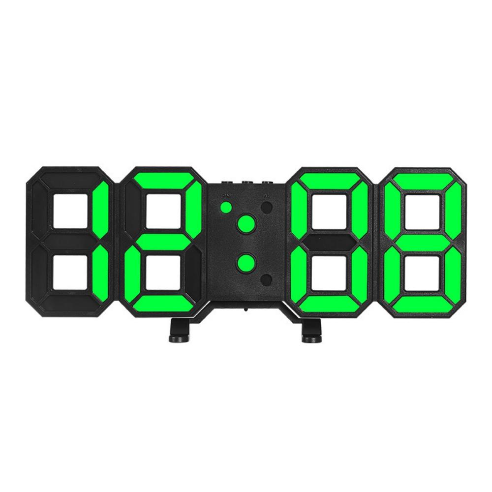 3D LED Digital Clock Simple and Stylish LED 3 Alarms Electronic USB Table Clock Time Temperature Wall Clock for Living Room