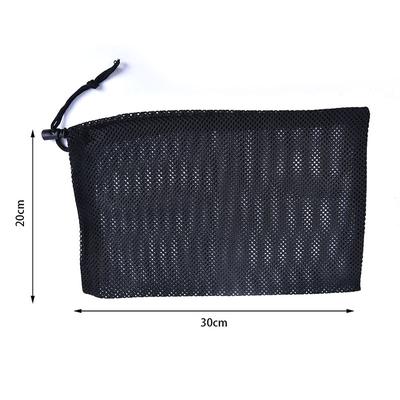 Mesh Stuff Sack Durable Nylon Drawstring Laundry Bag Rinsing Beach Toys Travel