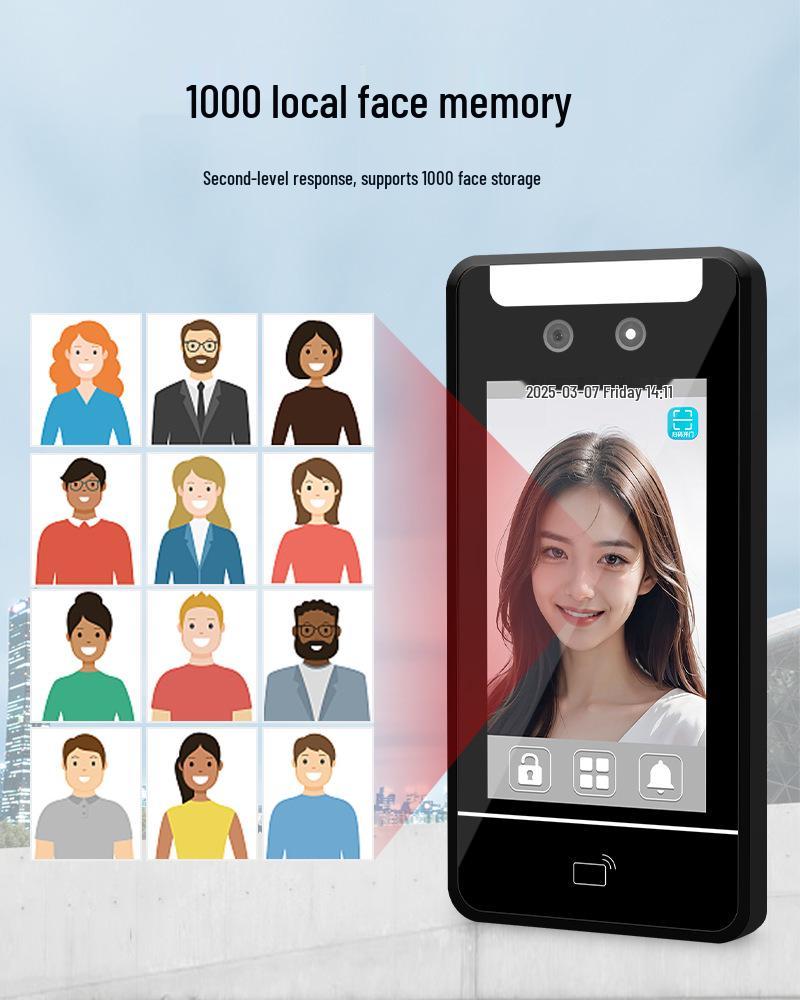 Outdoor Waterproof Face Recognition Access Control & Attendance System with Electromagnetic Lock
