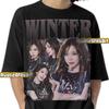 VINTER AESPA TRÖJA, Vinter Aespa Konsert T-shirt, Kim Min-jeong Retro Bootleg Tour Merch, Aespa Mitt K-Pop Tjejband Hyllning Rap Tee Present till Fläkt