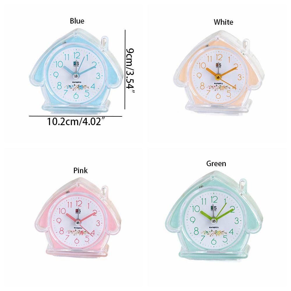 Candy Color Easy to Carry House Alarm Clock House Shape With Light Desktop Mute Clock Cute Student Alarm Clock Bedside