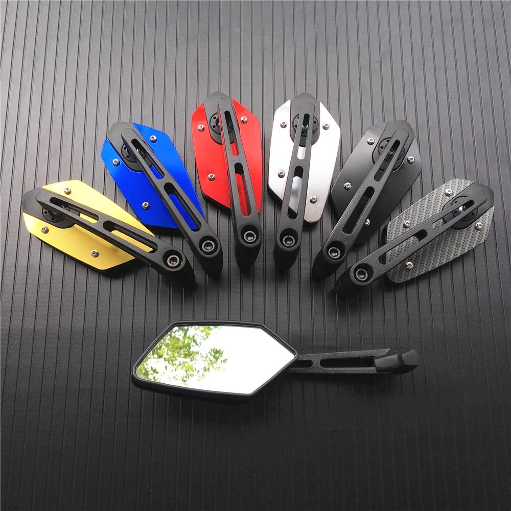 Universal Plastic 8MM 10MM Motorcycle Mirror Scooter E-Bike Rearview Mirror Motorbike Accessories Black White Blue Gold Red