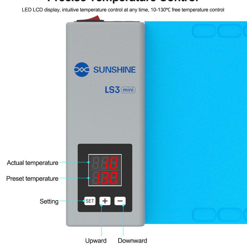SUNSHINE LS3 Mini LCD Screen Remover Heating Stage Separator Pad For Phone IPad Repair Separation Pad LCD Dismantling Treasu