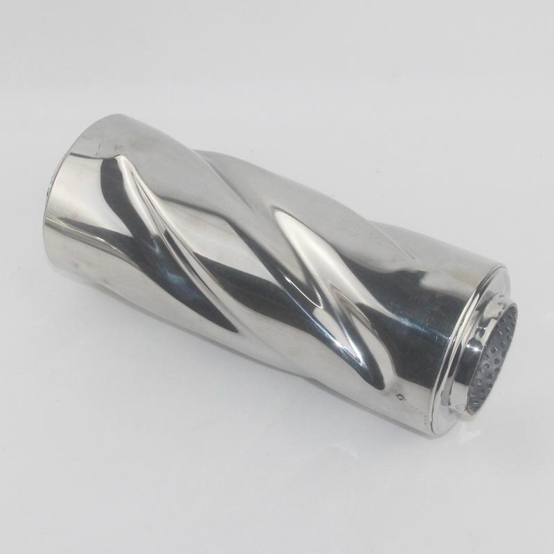 Universal Modified Stainless Steel Exhaust Pipe  Automobile Exhaust Muffler Spiral Exhaust Pipe In the Drum