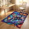 Cat Theme Crystal Velvet Rug Personalized Custom Name Text Soft Floor Mat Home Decor