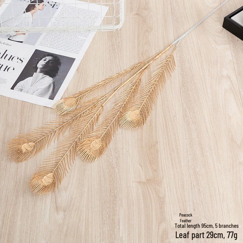 Gold Eucalyptus & Ginkgo Leaves for Wedding, Christmas & New Year Decor