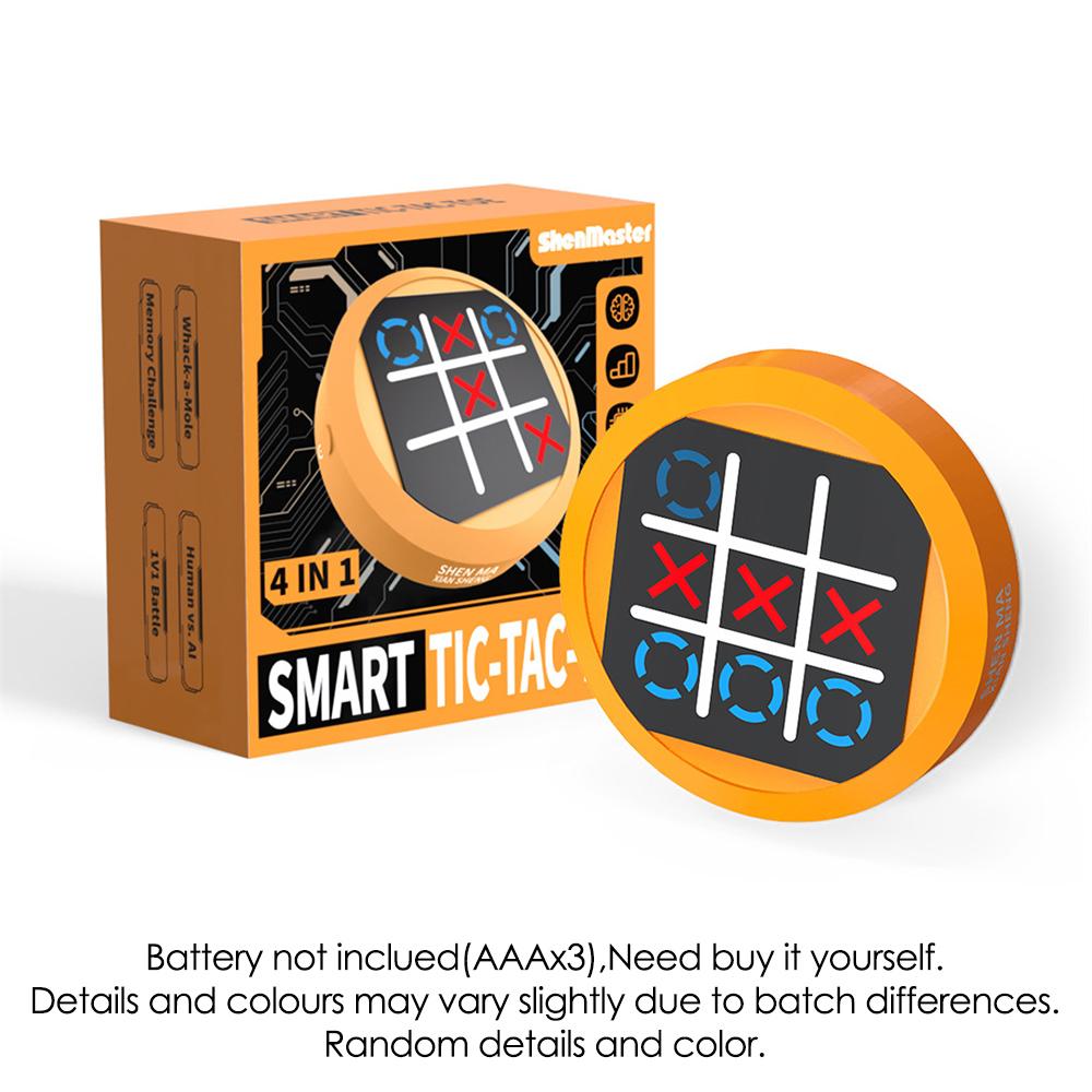 4in1 Tic Tac Toe Electronic Handheld Personal Challenge Game Console, Party Puzzle Interactive Game Toy Christmas Birthday Gifts