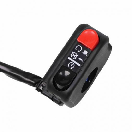 7/8" Motorcycle Handlebar Engine Control Ignition Switch On Off Button Starter
