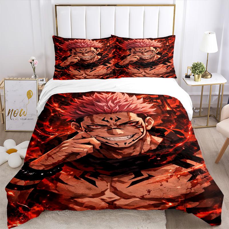 Powerful Anime Hero Print 3Pcs Bedding Setduvet Cover With 2 Bedropillowcase Home Birthday Gift