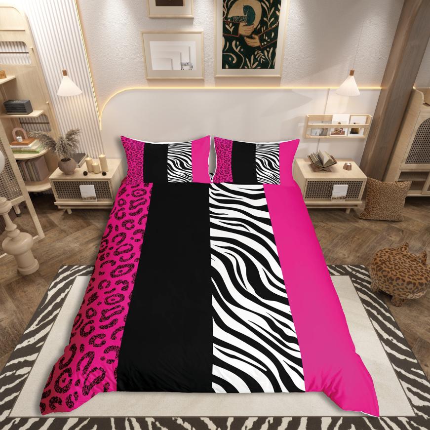 Comforter Homewish Leopard Print Abstract Wildlife Print For Teens Bedding Setchic Flower Rose Decor