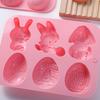 Easter Chocolate Mold Non-Stick Shape Silicone Baking Chocolates Candies Cake Mold Easter Bunny Cupcakes Candy Mold