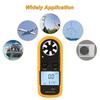 Anemometer Hand-held Digital Display Wind Speed Gauge Meter 0-30m/s Wind Thermometer Pocket Smart Anti-wrestling Measure