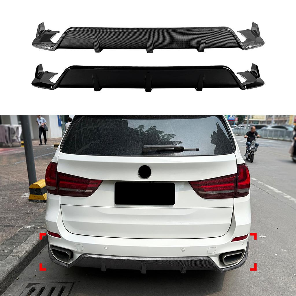 Car Rear Bumper Lip For BMW X5 F15 M Sport 2014 2015 2016 2017 2018 Spoiler Diffuser Protector Decoration Body Kit Accessories