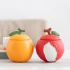 1 Ceramic Tea Jar, Fruit Shaped Container with Lid Decoration, Ceramic Food Storage Jar for Dining Table Decoration