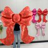 1 Large Matte Red Christmas Bow Foil Balloon, Suitable for Christmas, Christmas Parties, Christmas Carnivals, Engagement Weddings, Valentine's Day, 
