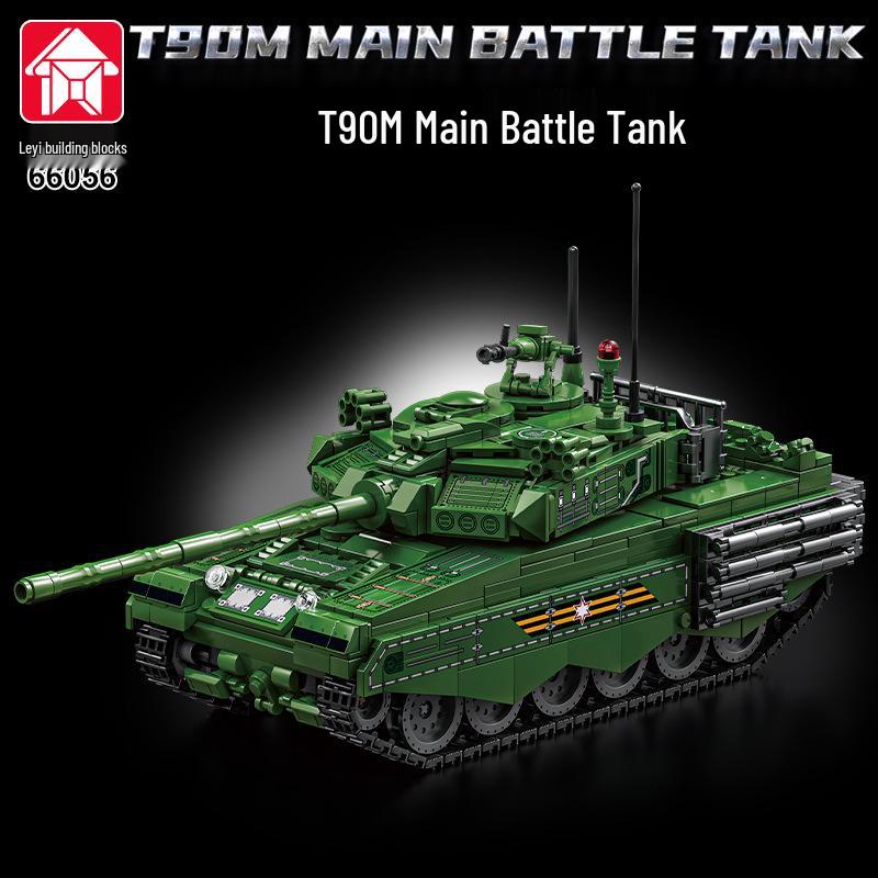 Leyi 66050-72 Leopard 2A7 Main Battle Tank Model - Advanced Military Building Blocks Toy for Boys.