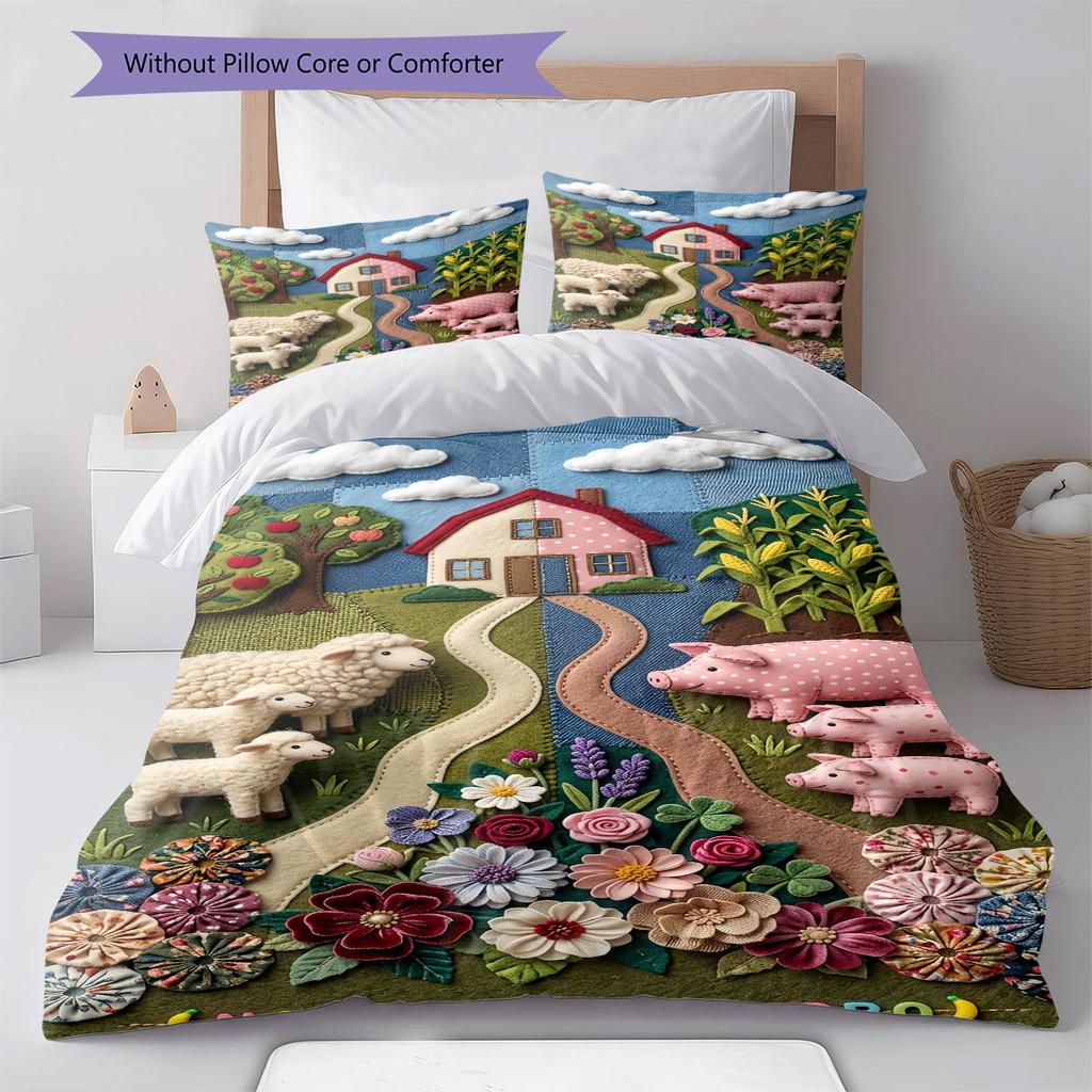Mellow Feeling Bedding Quilt Set Quilt Cover Pillowcase Home Decoration Birthday Gift (1 * duvet cover + 2 * pillowcase, without core)