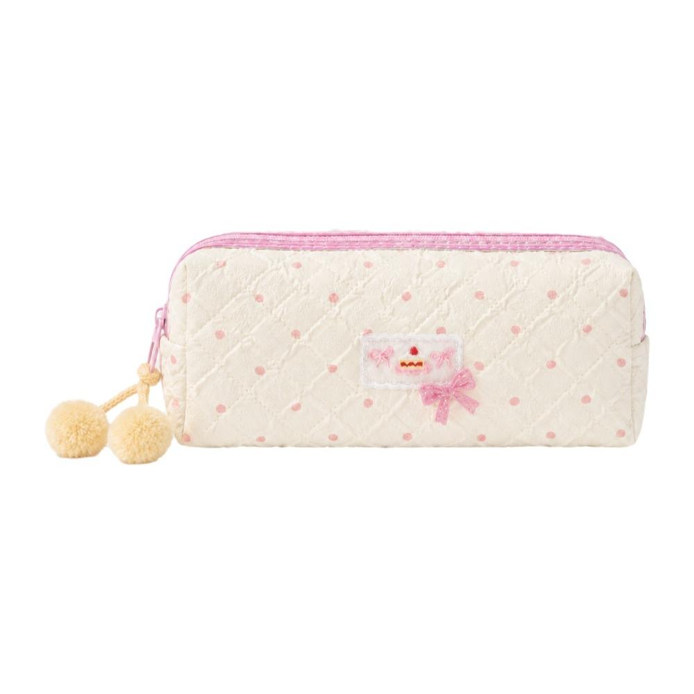 Zipper Closure Pencil Case Quilted Pen Case Fashion School Supply Case Student Supplies