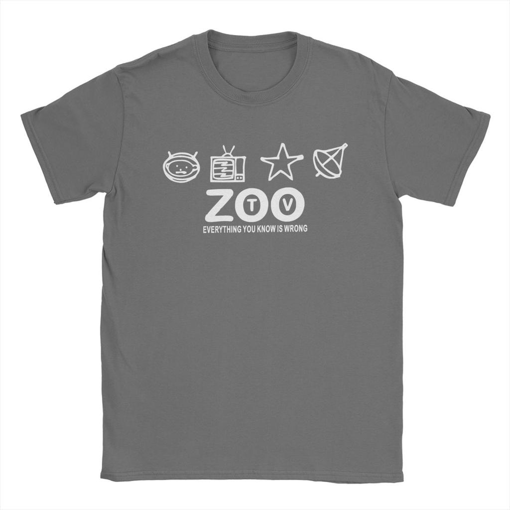 Pánske tričko U2 Zoo Band Čistá bavlna Vrchy Módne Krátky rukáv Okrúhly výstrih Tričká 4XL 5XL Tričká