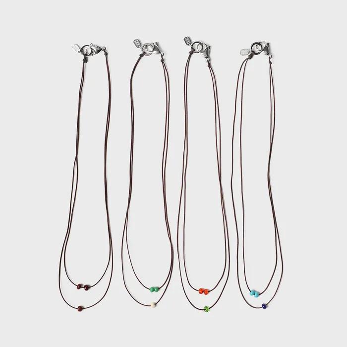 Lucky Bead Double Strand Necklace