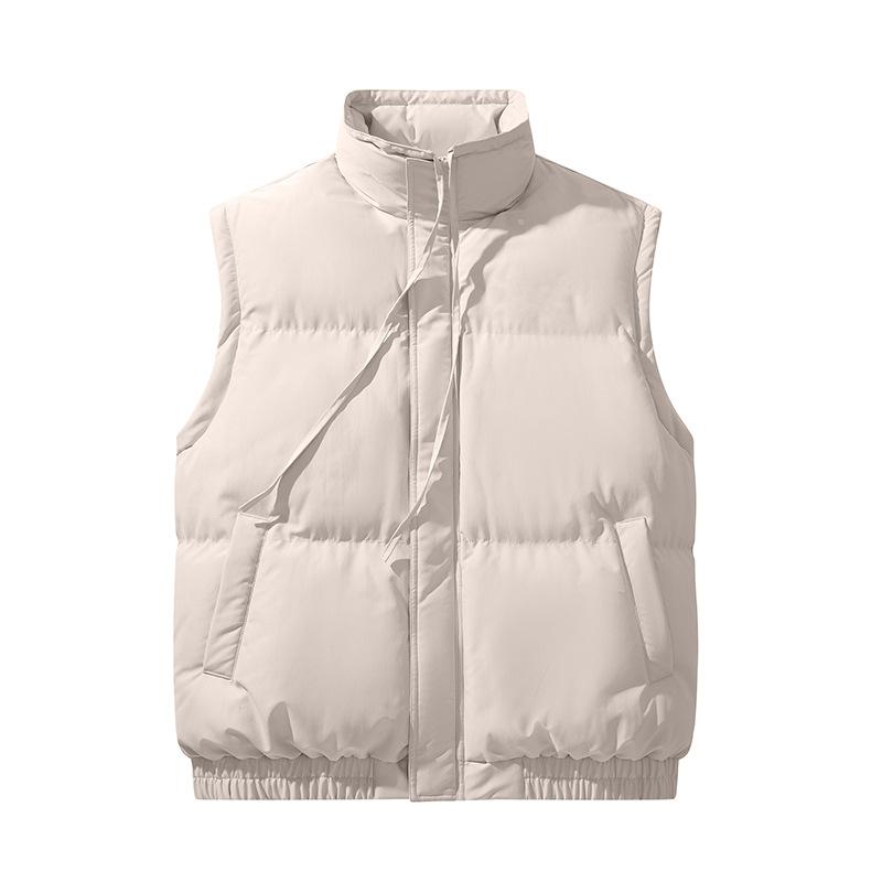 Sleeve Removal Stand-up Collar Cotton Jacket Men's Winter Loose Down Cotton Jacket Stand-up Collar Warm Bread Clothing