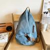 Denim Folding Backpack Patchwork Couple Backpack Student Backpack