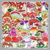 Mushroom Graffiti Stickers Set: 50 Sheets for Notebooks, Skateboards, Water Bottles, and Luggage