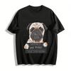 Schlechter Mops Fahndungsfoto Aufdruck Lässiges Lustiges Hundeliebhaber T-Shirt Reines Baumwoll-T-Shirt